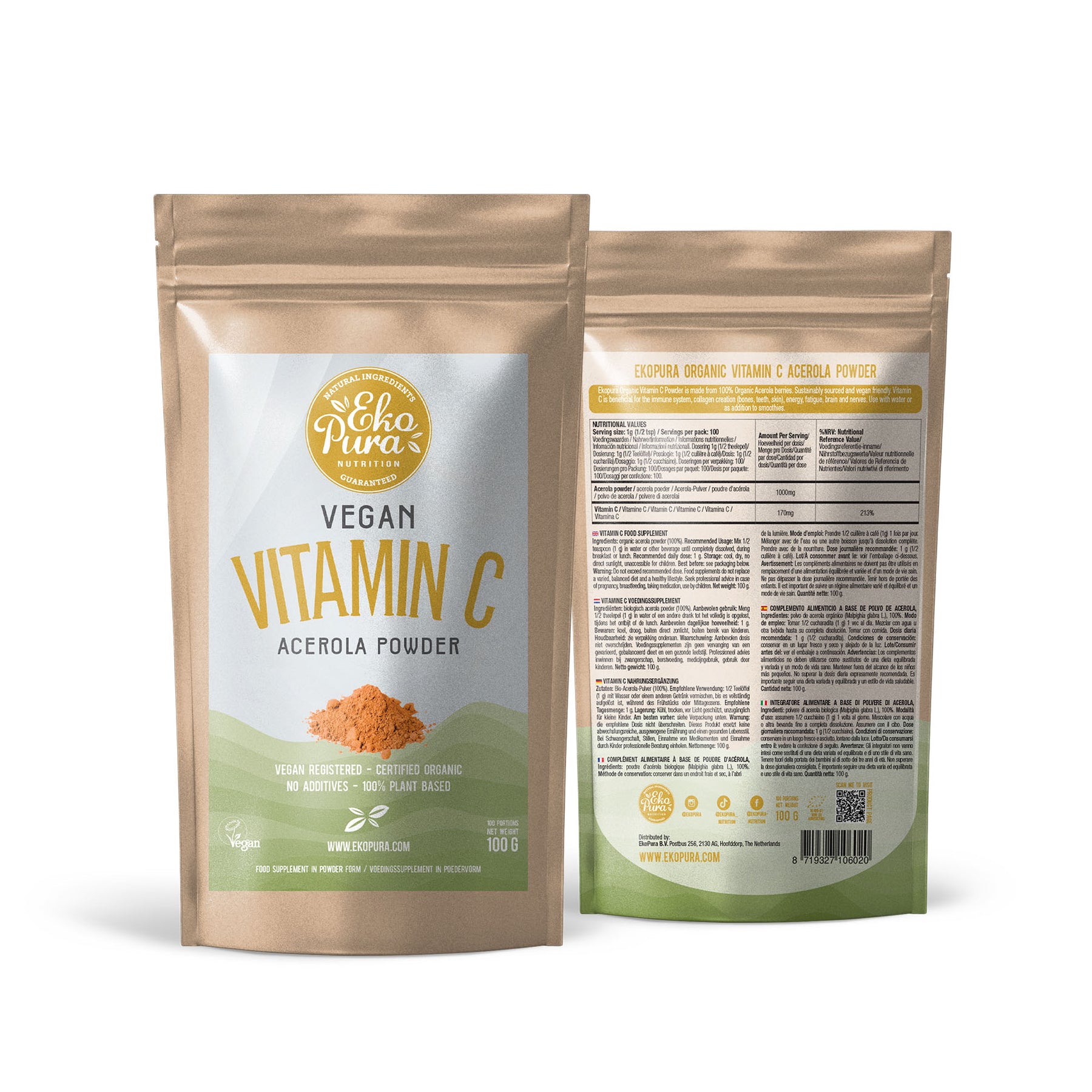 Ekopura Organic Vegan Vitamin C VK + AK