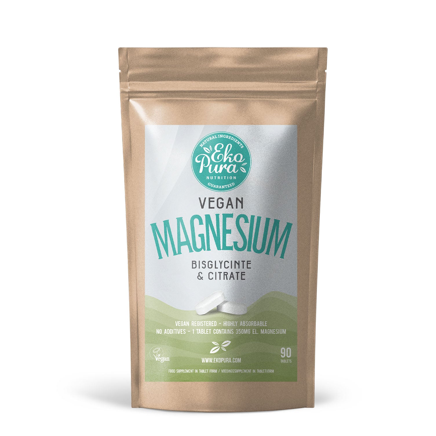 Packshot Ekopura Vegan Magnesium Bisglycinaat VK