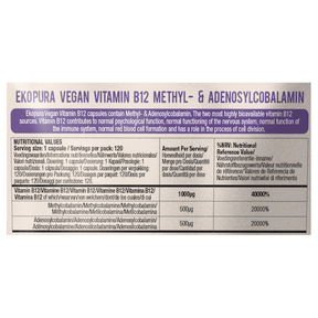 Voedingswaarden Ekopura Vitamine B12