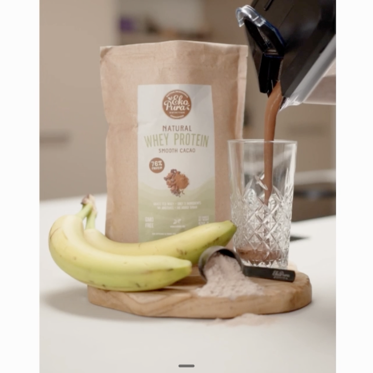 How to prepare a whey protein shake with Ekopura whey cacao