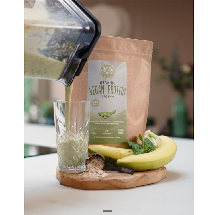 How to prepare a vegan protein shake with Ekopura organic vegan protein